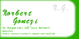norbert gonczi business card